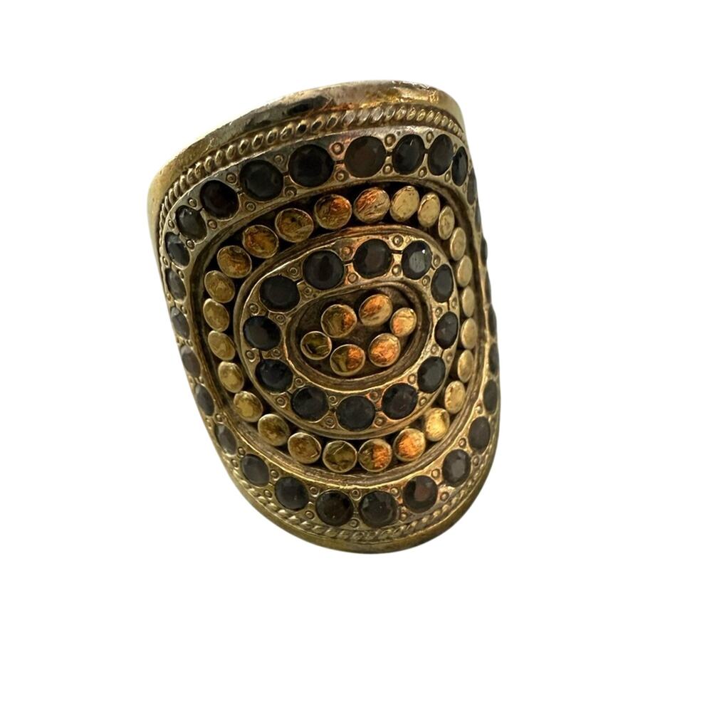 Anna Beck 925 Sterling Silver & 18K Gold Plated Ring Size 6.5